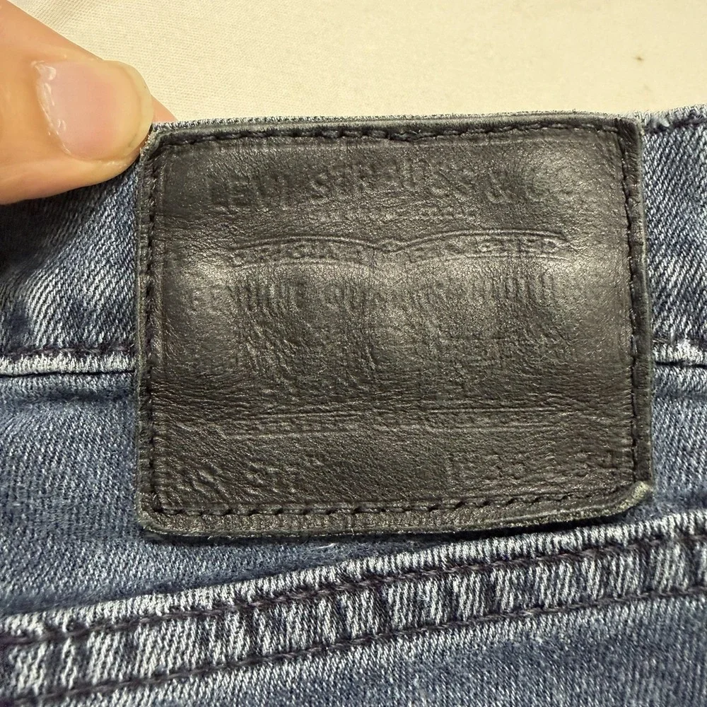 Levi's Men's Blue Stretch Jeans Dark Wash Straight Denim